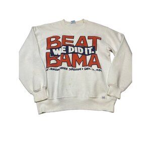 VTG 1989 Auburn Tigers Iron Bowl Football Sweatshirt BEAT BAMA We Did It RARE M